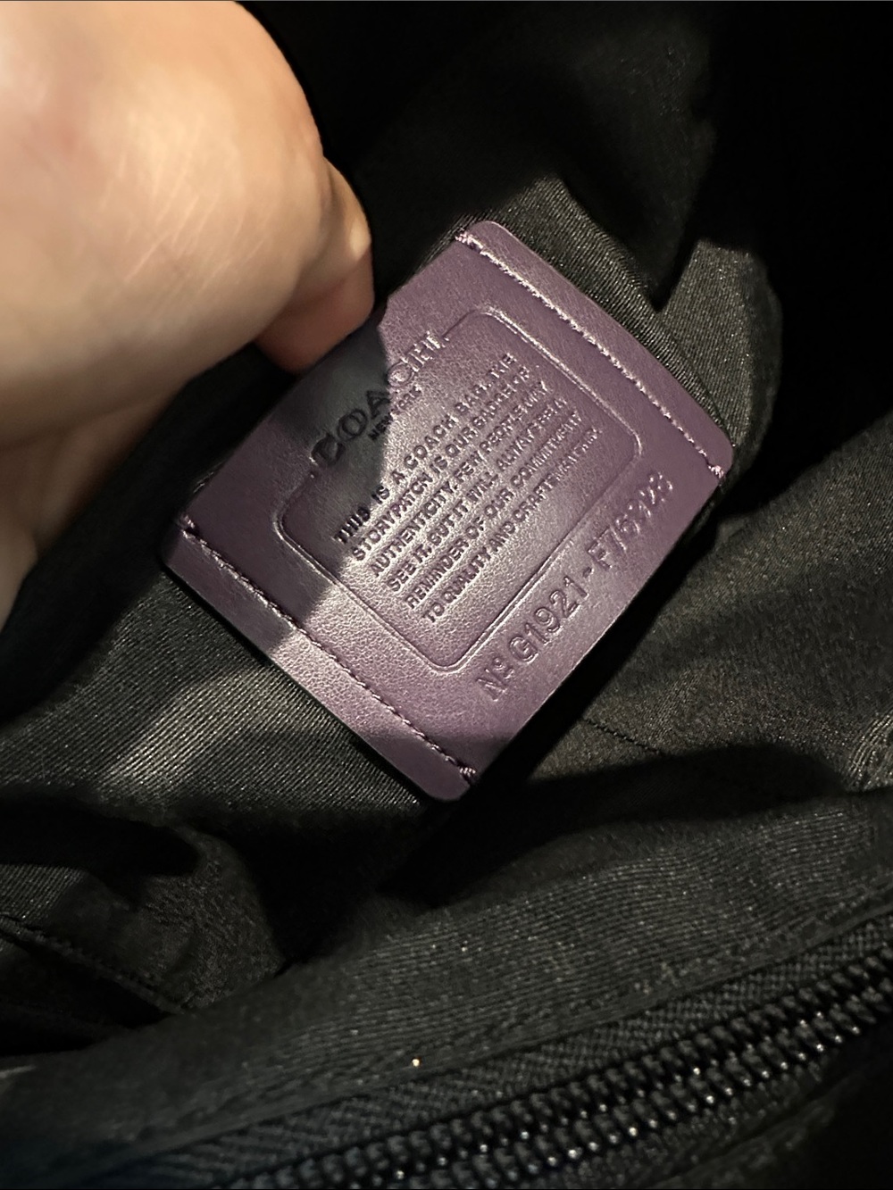 Coach Men's Black, Purple & Red Leather Suede Backpack - Picture 8 of 11